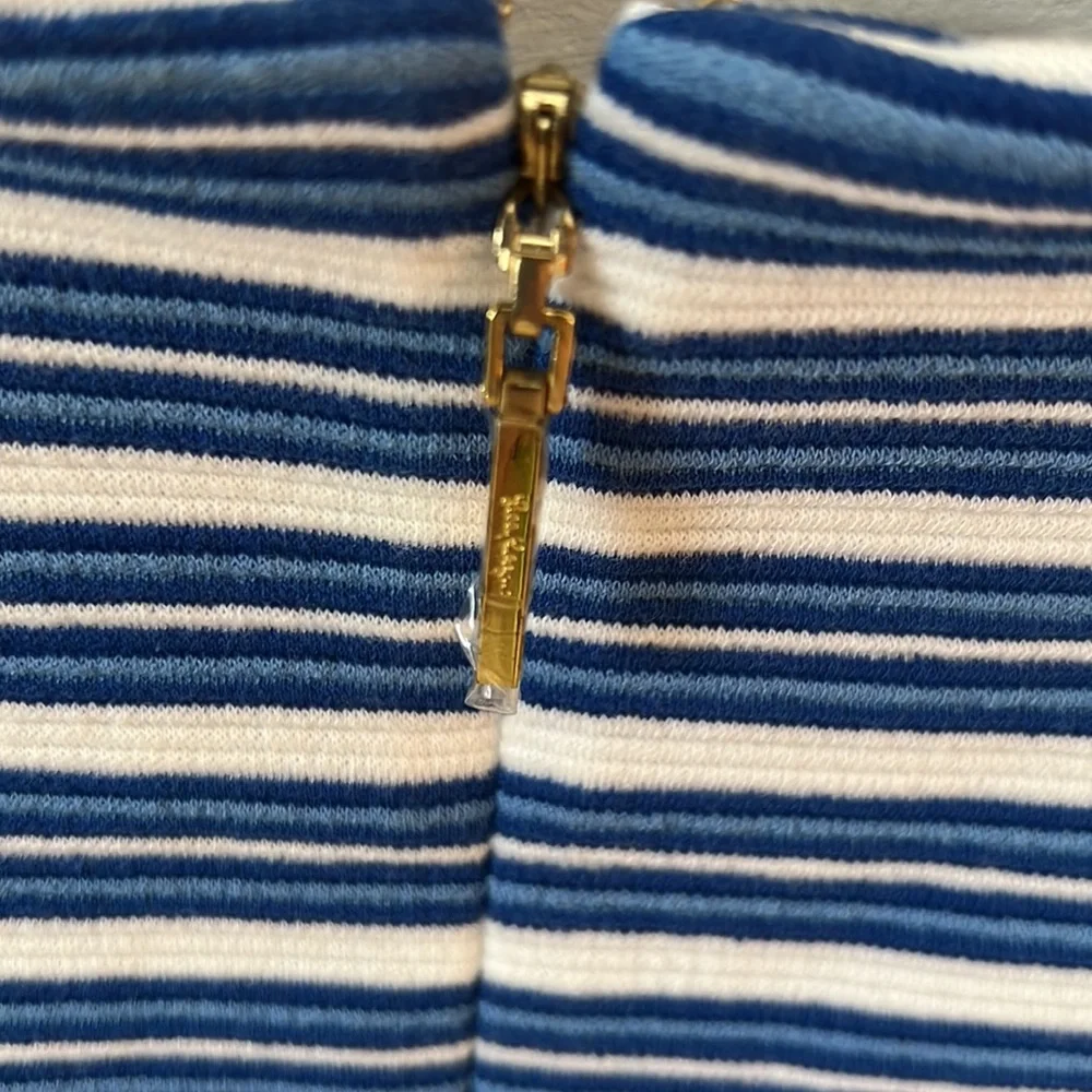 Lilly Pulitzer 'Bree' in Bay Blue Ottoman Striped Shift Dress XS - Picture 9 of 9